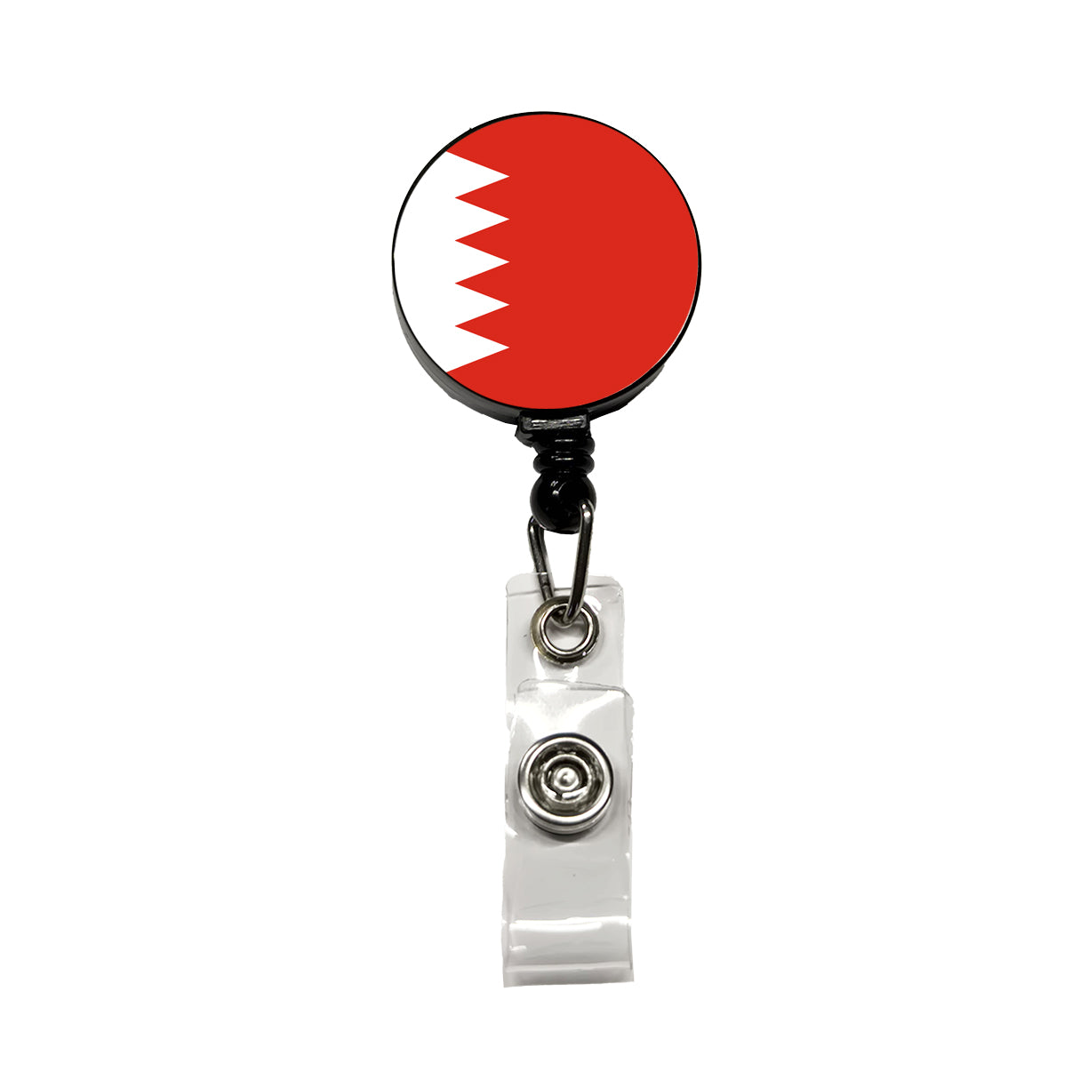 Bahrain Country Flag Retractable ID Key Card Name Tag Badge Holder with Clip