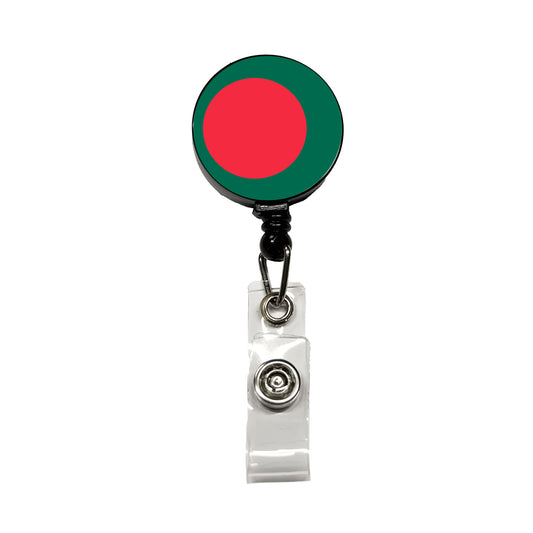 Bangladesh Country Flag Retractable ID Key Card Name Tag Badge Holder with Clip
