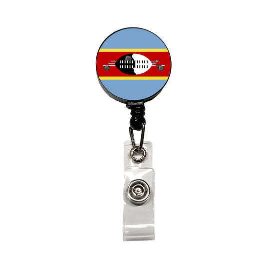Eswatini Country Flag Retractable ID Key Card Name Tag Badge Holder with Clip