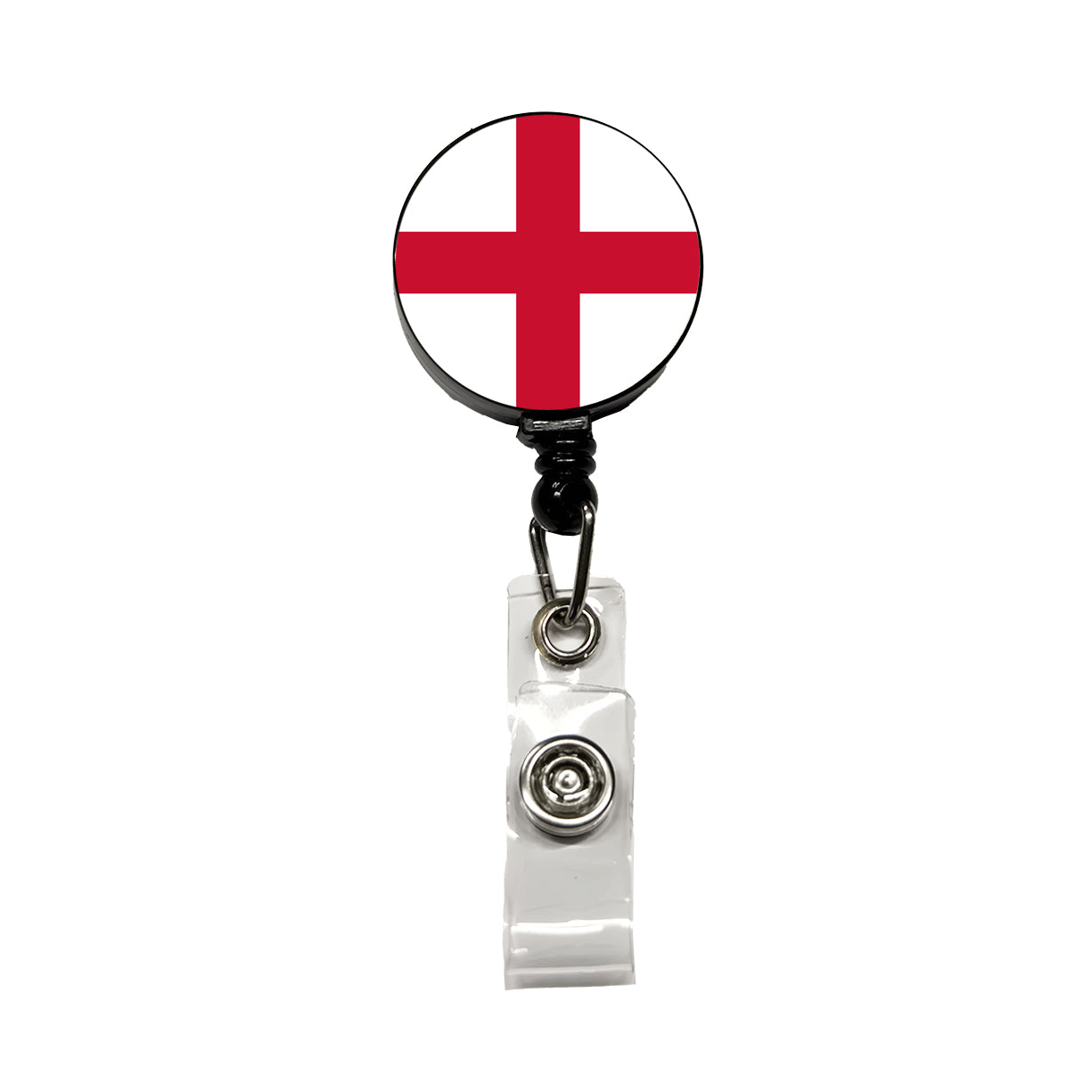 Great Britain England Country Flag Retractable ID Key Card Name Tag Badge Holder with Clip
