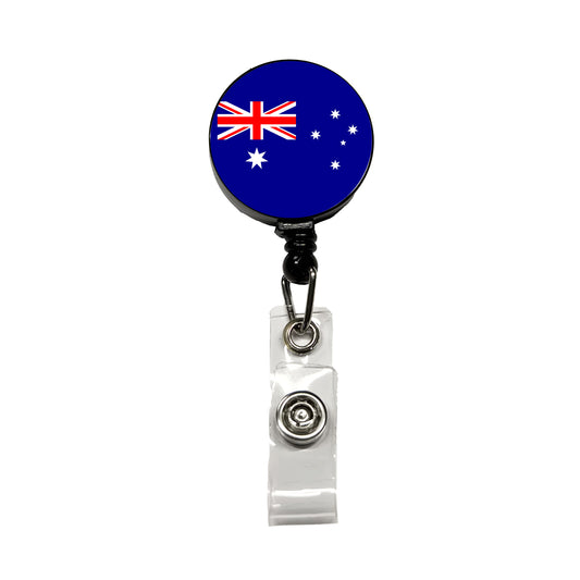 Heard Island and McDonald Islands Country Flag Retractable ID Key Card Name Tag Badge Holder with Clip