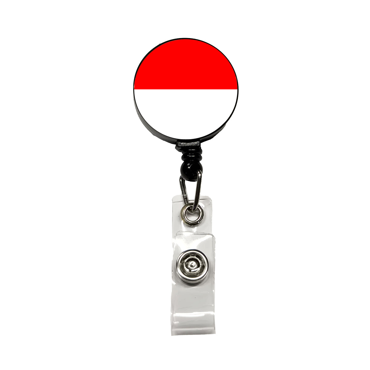 Indonesia Country Flag Retractable ID Key Card Name Tag Badge Holder with Clip