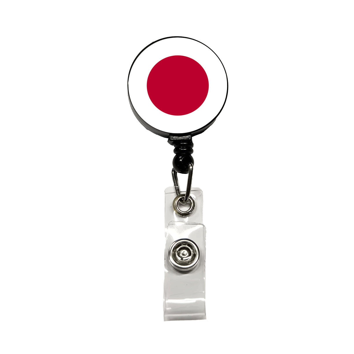 Japan Country Flag Retractable ID Key Card Name Tag Badge Holder with Clip