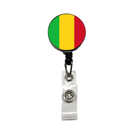 Mali Country Flag Retractable ID Key Card Name Tag Badge Holder with Clip