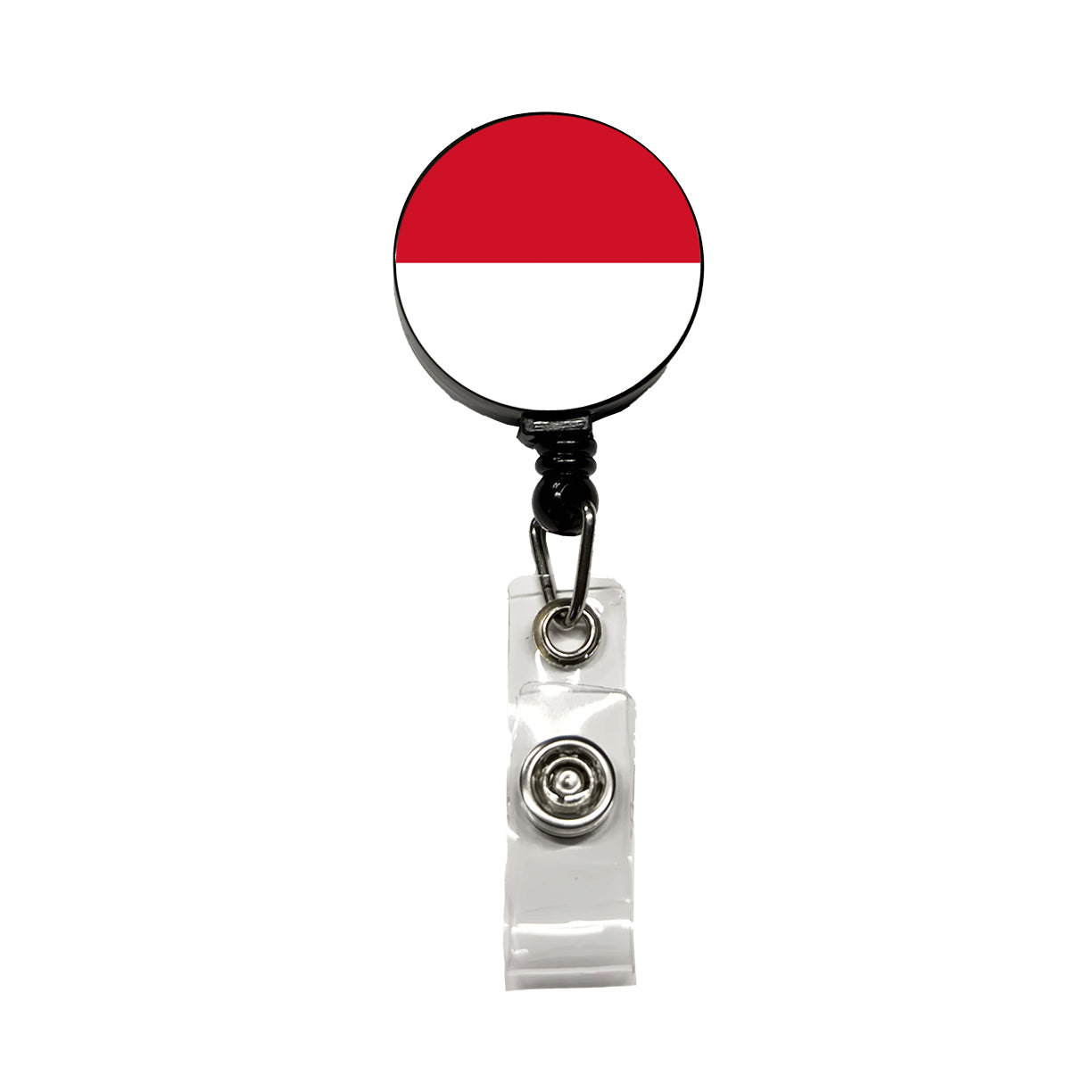 Monaco Country Flag Retractable ID Key Card Name Tag Badge Holder with Clip