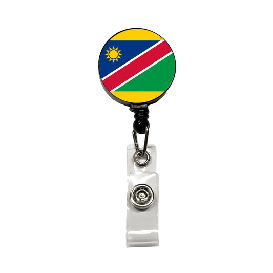 Namibia Country Flag Retractable ID Key Card Name Tag Badge Holder with Clip