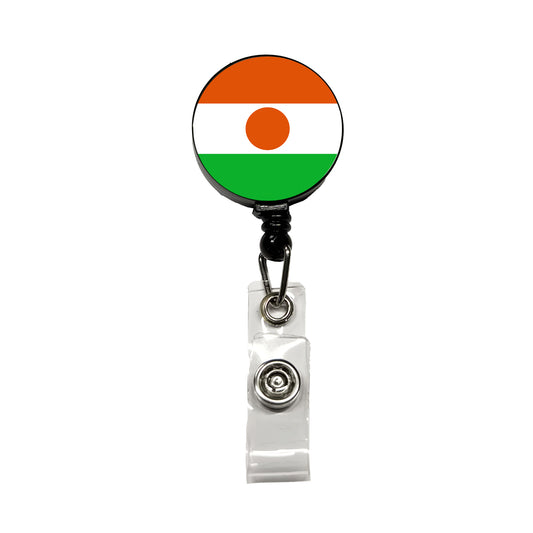 Niger (the) Country Flag Retractable ID Key Card Name Tag Badge Holder with Clip
