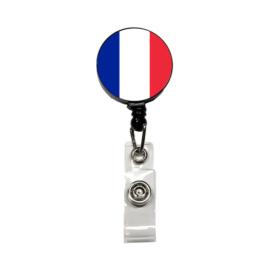 Saint Martin (French part) Country Flag Retractable ID Key Card Name Tag Badge Holder with Clip