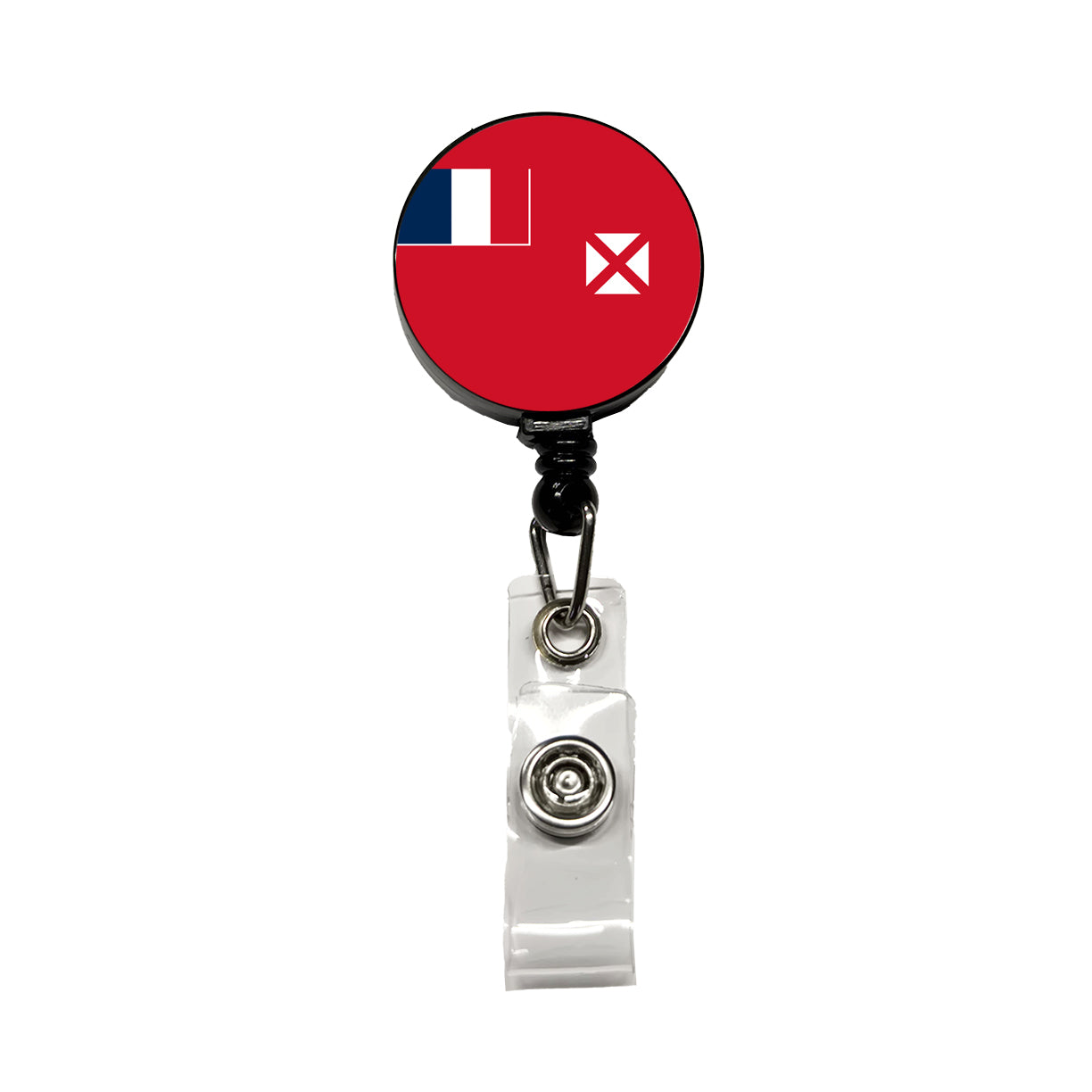 Wallis and Futuna Country Flag Retractable ID Key Card Name Tag Badge Holder with Clip