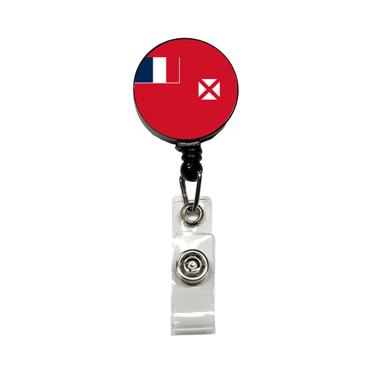 Wallis and Futuna Country Flag Retractable ID Key Card Name Tag Badge Holder with Clip