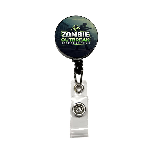 Zombie Outbreak Response Team Biohazard Design Retractable ID Key Card Name Tag Badge Holder with Clip