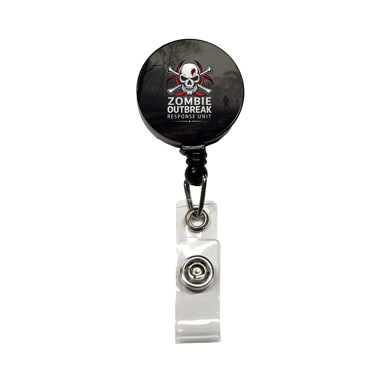 Zombie Outbreak Response Unit Biohazard Retractable ID Key Card Name Tag Badge Holder with Clip