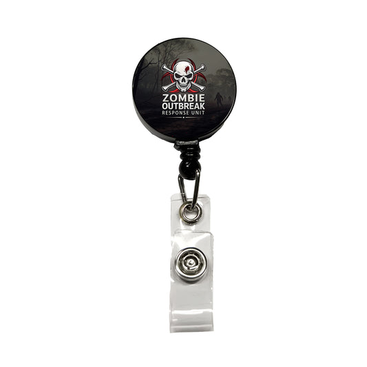 Zombie Outbreak Response Unit Biohazard Retractable ID Key Card Name Tag Badge Holder with Clip