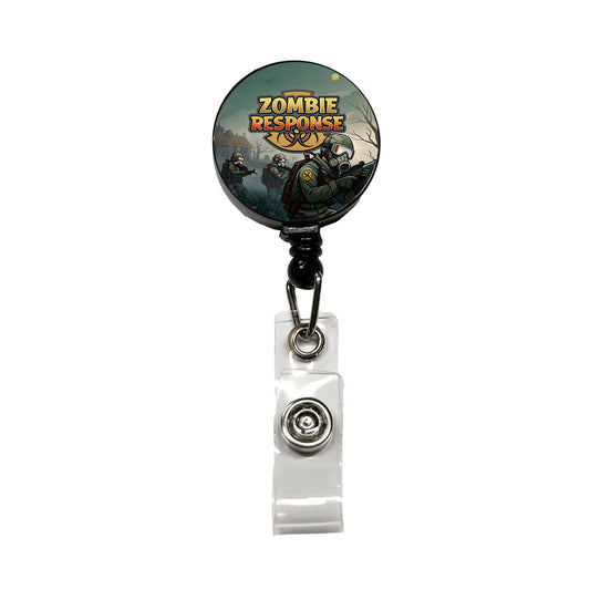 Zombie Response Unit Biohazard Cartoon Retractable ID Key Card Name Tag Badge Holder with Clip