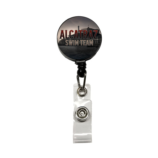 Alcatraz Prison Swim Team Funny Retractable ID Key Card Name Tag Badge Holder with Clip