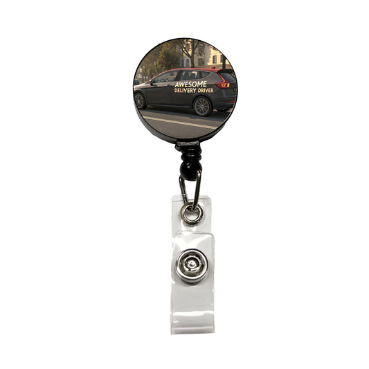 Awesome Delivery Driver Inspirational Retractable ID Key Card Name Tag Badge Holder with Clip