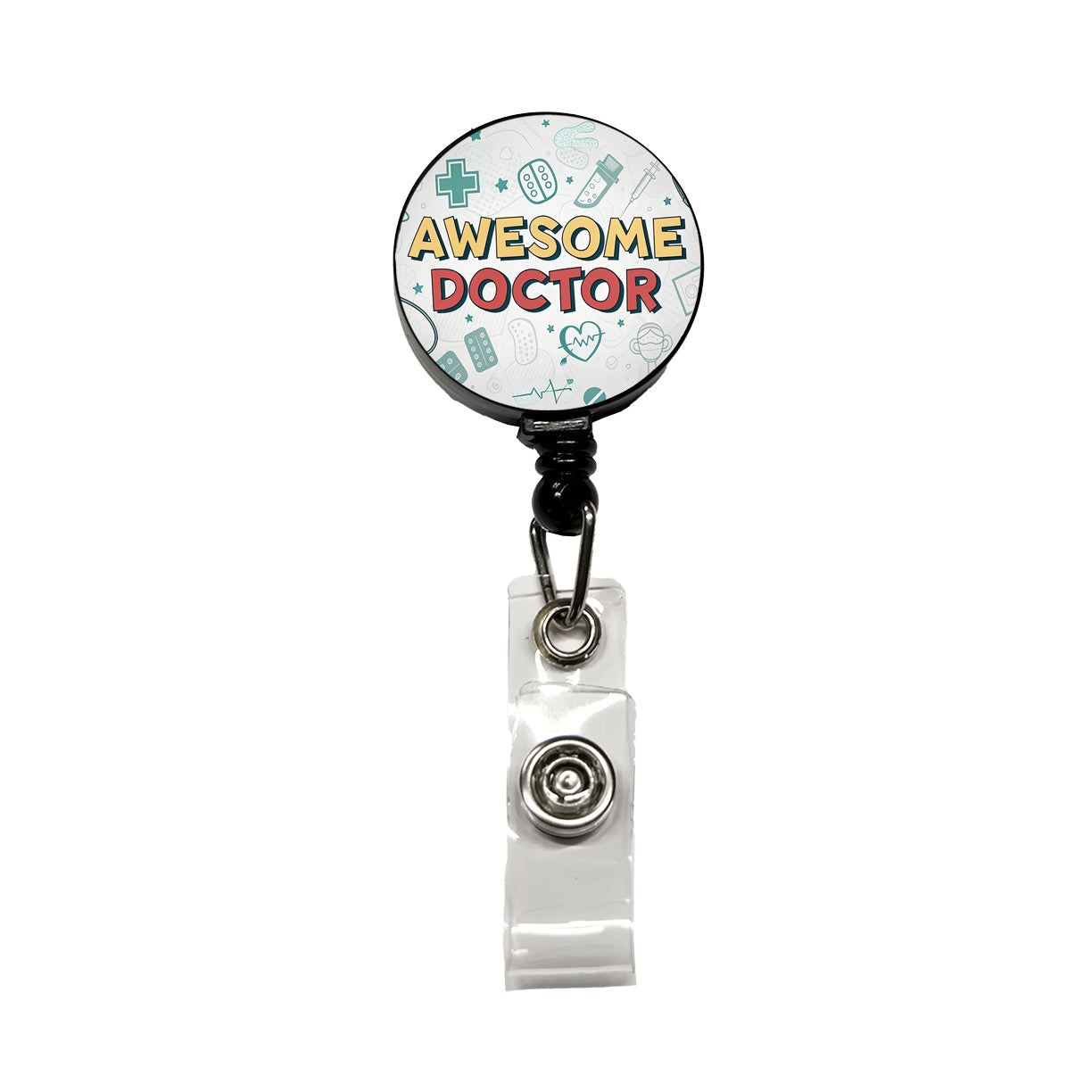 Awesome Doctor MD Inspirational Retractable ID Key Card Name Tag Badge Holder with Clip