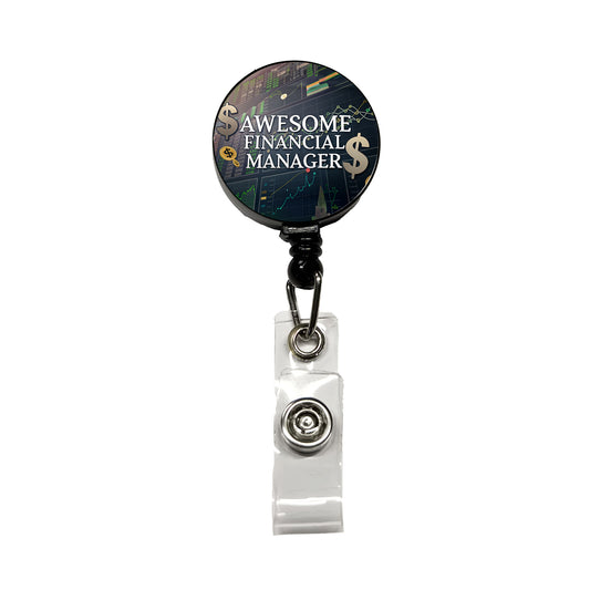Awesome Financial Money Manager Inspirational Retractable ID Key Card Name Tag Badge Holder with Clip