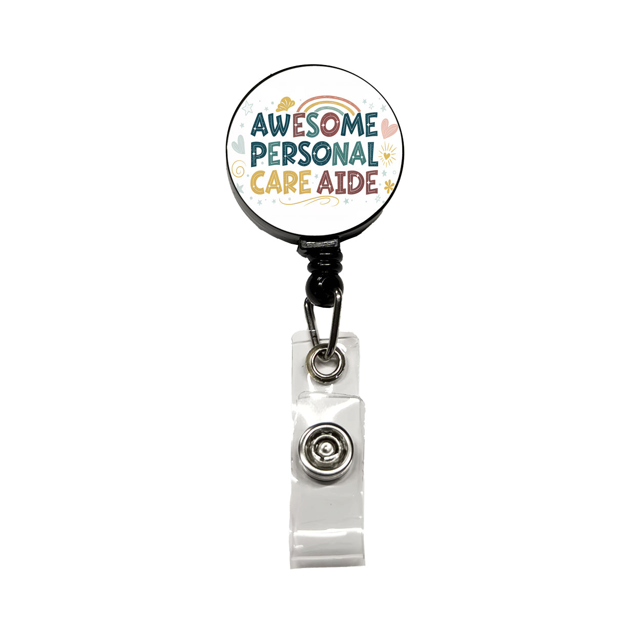 Awesome Personal Care Aide Home Health Inspirational Retractable ID Key Card Name Tag Badge Holder with Clip