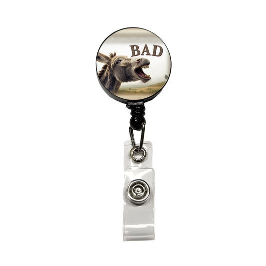 Bad Donkey Funny Retractable ID Key Card Name Tag Badge Holder with Clip