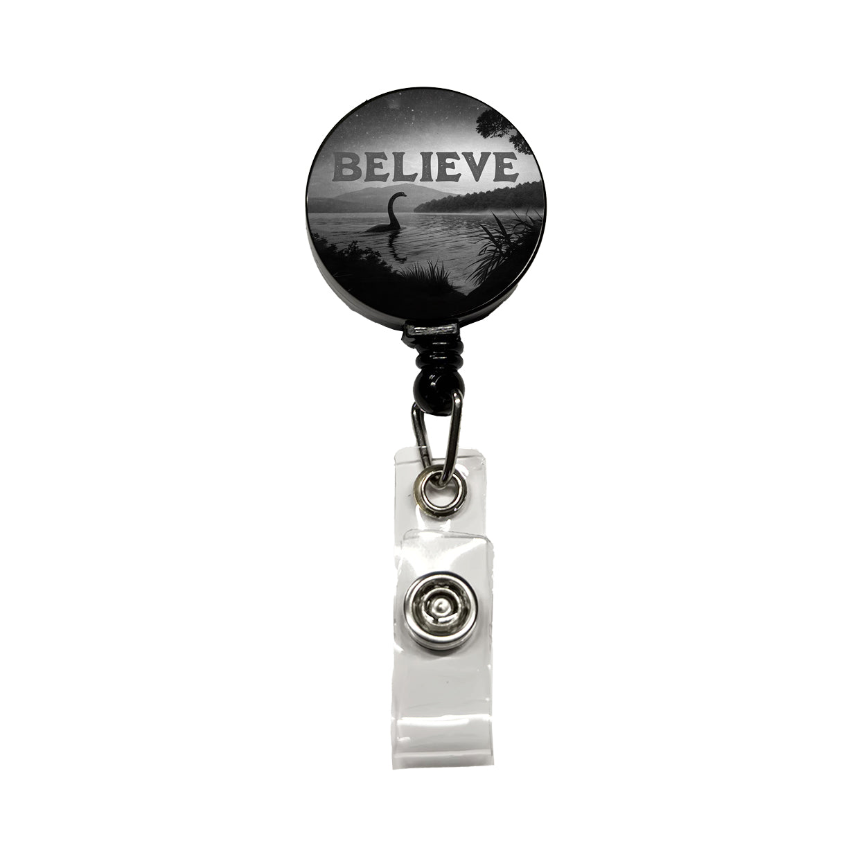 Believe Loch Ness Monster Fantasy Creatures Retractable ID Key Card Name Tag Badge Holder with Clip