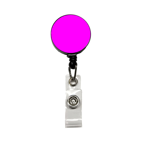 It's Just a Solid Hot Pink Color Retractable ID Key Card Name Tag Badge Holder with Clip