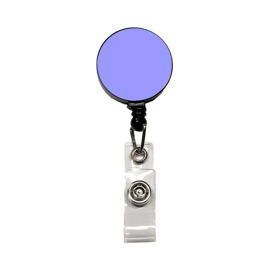 It's Just a Solid Lavender Color Retractable ID Key Card Name Tag Badge Holder with Clip