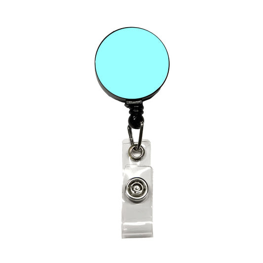 It's Just a Solid Light Blue Color Retractable ID Key Card Name Tag Badge Holder with Clip