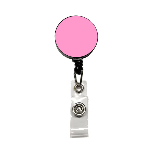 It's Just a Solid Pink Color Retractable ID Key Card Name Tag Badge Holder with Clip