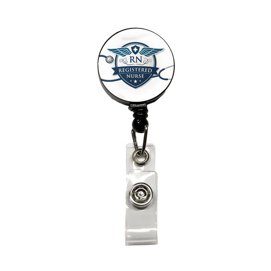 RN Registered Nurse Medical Hospital Retractable ID Key Card Name Tag Badge Holder with Clip