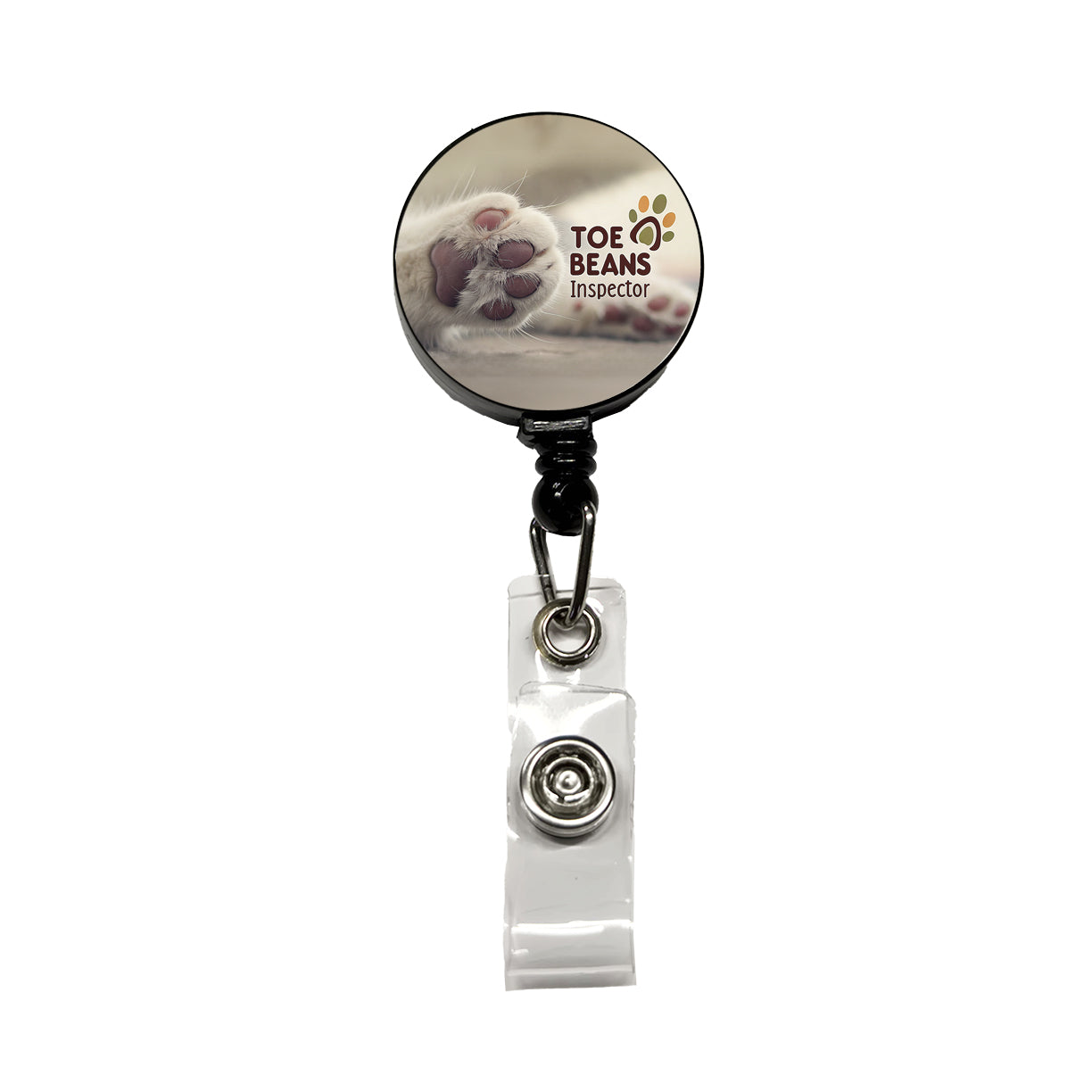 Toe Beans Inspector Cat Paw Funny Retractable ID Key Card Name Tag Badge Holder with Clip