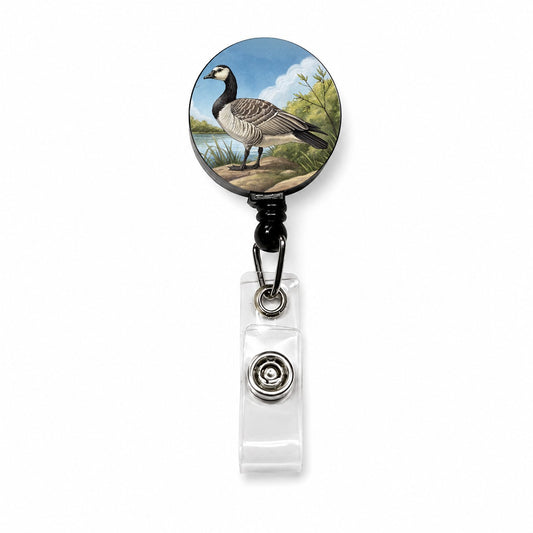 Barnacle Goose Retractable ID Key Card Name Tag Badge Holder with Clip