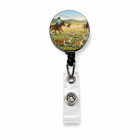 People Herding Cats Retractable ID Key Card Name Tag Badge Holder with Clip