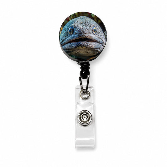 Wolf Eel Retractable ID Key Card Name Tag Badge Holder with Clip