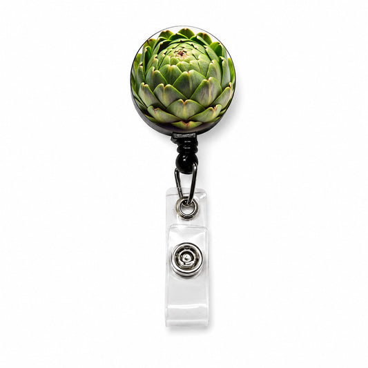 Artichoke Vegetable Photo Retractable ID Key Card Name Tag Badge Holder with Clip