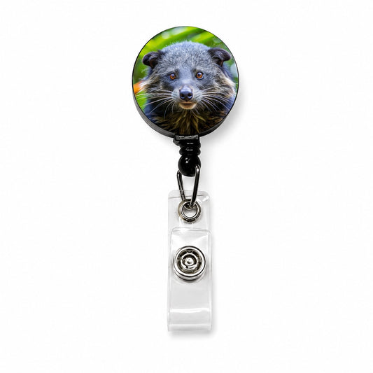 Binturong Bearcat Photo Retractable ID Key Card Name Tag Badge Holder with Clip