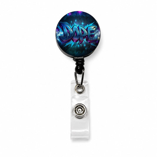 Dope Graffiti Retractable ID Key Card Name Tag Badge Holder with Clip