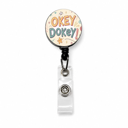 Okey Dokey Cute Retractable ID Key Card Name Tag Badge Holder with Clip