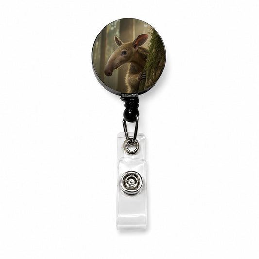 Curious Anteater Nature Photo Retractable ID Key Card Name Tag Badge Holder with Clip