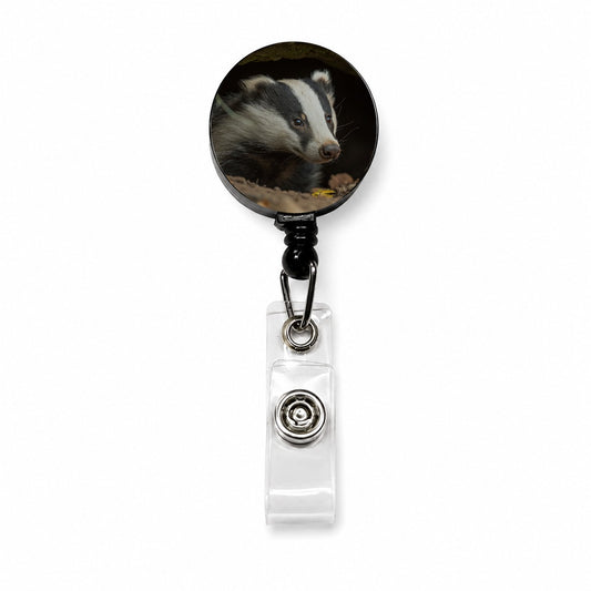 Curious Badger Wildlife Nature Retractable ID Key Card Name Tag Badge Holder with Clip