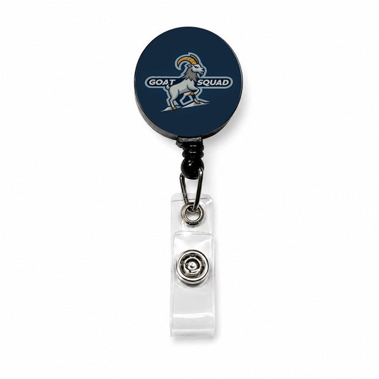 Goat Squad Funny Retractable ID Key Card Name Tag Badge Holder with Clip