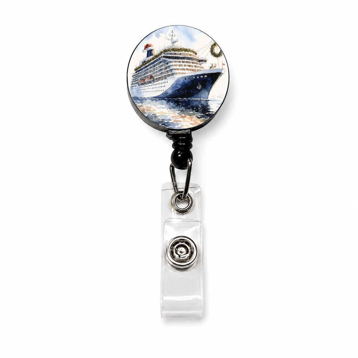 Christmas Cruse Ship Vacation Retractable ID Key Card Name Tag Badge Holder with Clip