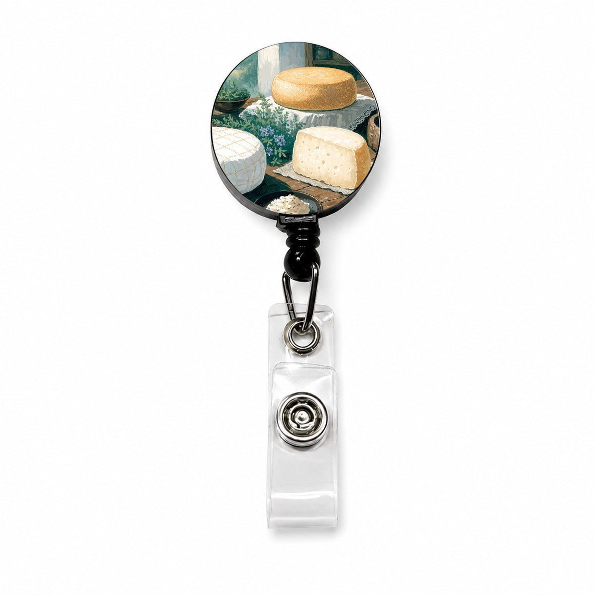 Artisan Cheesemaking Retractable ID Key Card Name Tag Badge Holder with Clip