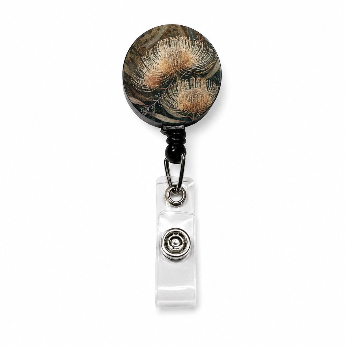 Banksia Australian Botanical Retractable ID Key Card Name Tag Badge Holder with Clip