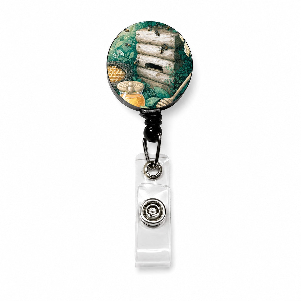 Beekeeping Honey Bee Retractable ID Key Card Name Tag Badge Holder with Clip
