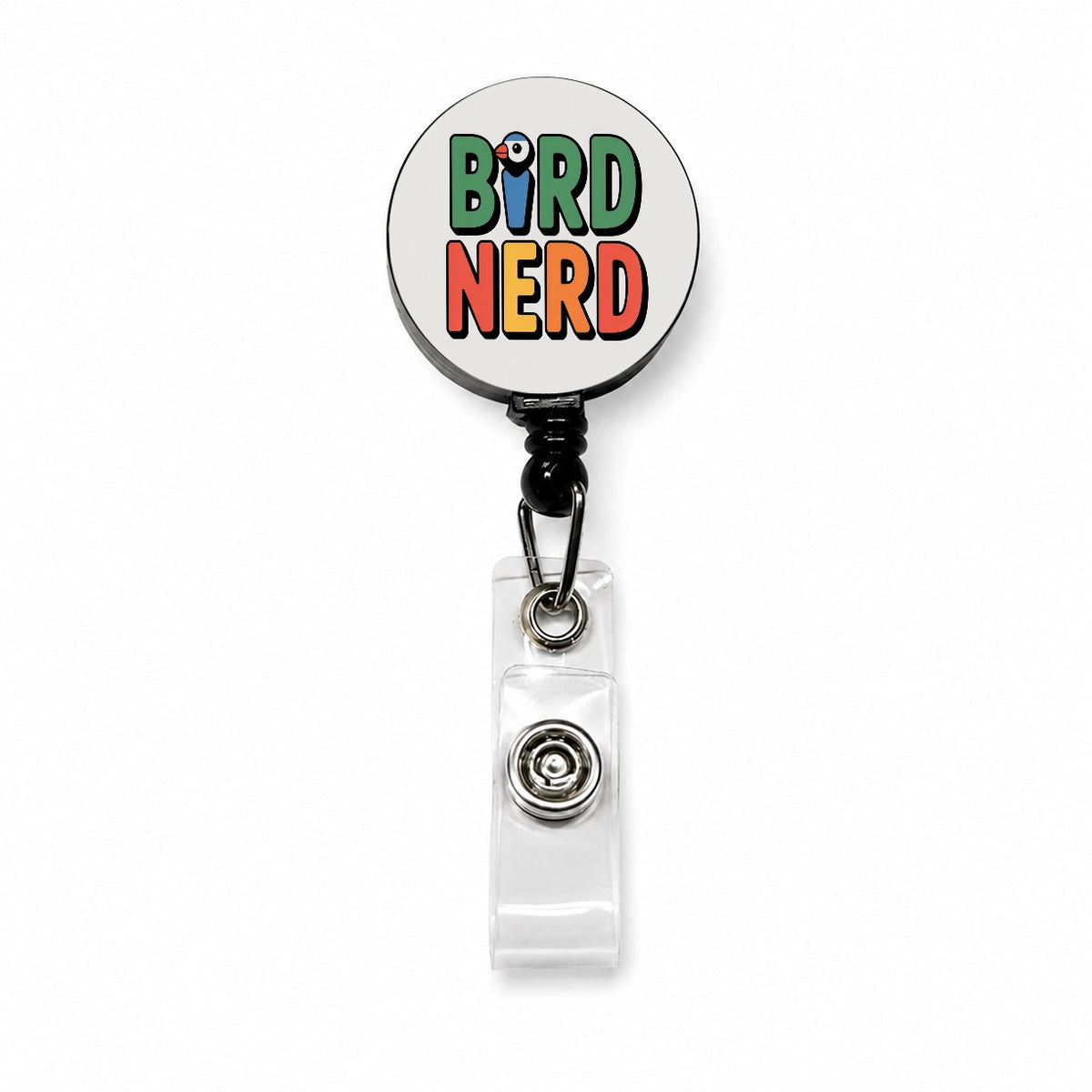 Bird Nerd Birding Watching Funny Retractable ID Key Card Name Tag Badge Holder with Clip