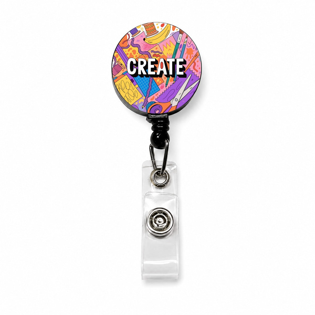 Create Artist Crafting Creative Retractable ID Key Card Name Tag Badge Holder with Clip