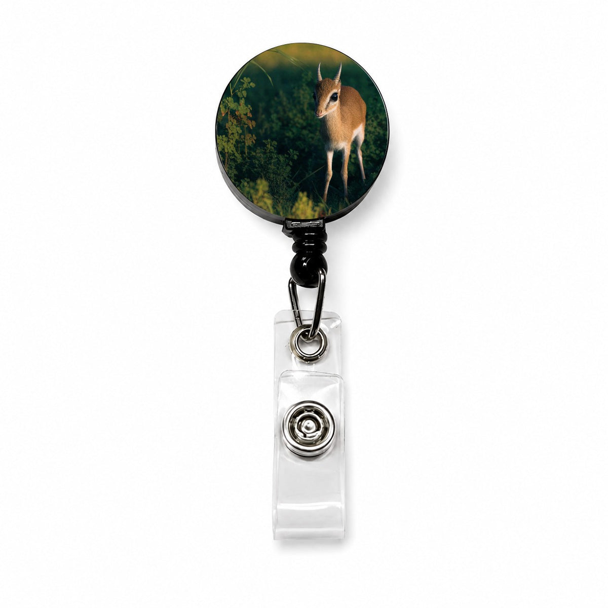 Dik-dik Antelope Retractable ID Key Card Name Tag Badge Holder with Clip