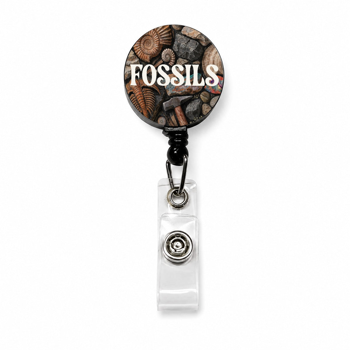 Fossils Enthusiast Geology Retractable ID Key Card Name Tag Badge Holder with Clip