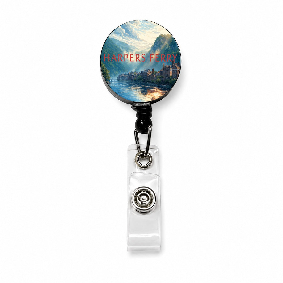 Harpers Ferry West Virginia Travel Retractable ID Key Card Name Tag Badge Holder with Clip
